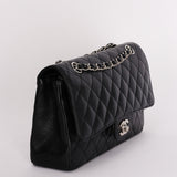 Chanel Medium Classic Double Flap Black Caviar SHW