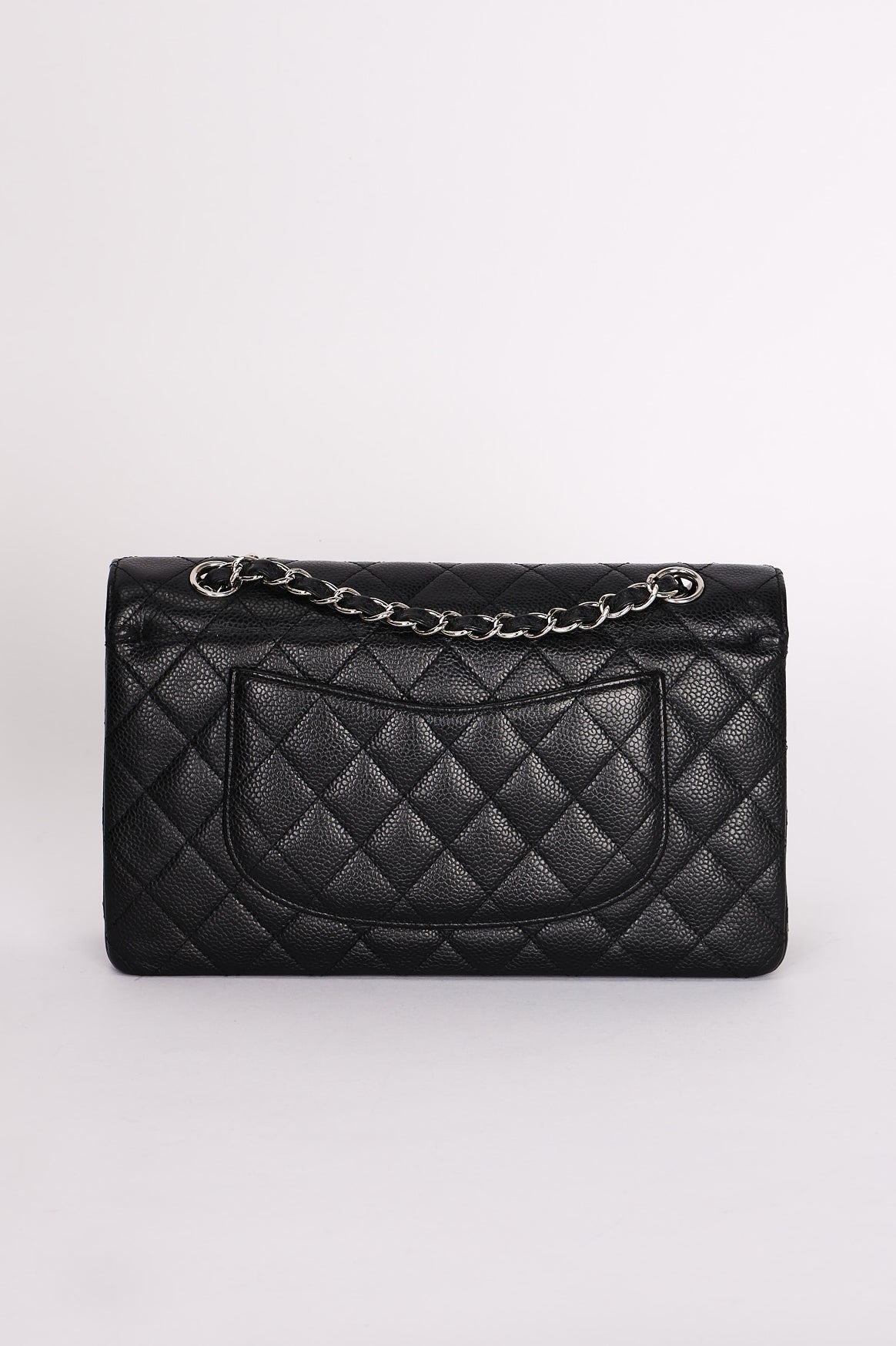 Chanel Medium Classic Double Flap Black Caviar SHW