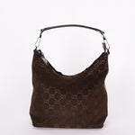 Gucci Monogram Suede Shoulder Bag
