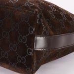 Gucci Monogram Suede Shoulder Bag