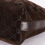 Gucci Monogram Suede Shoulder Bag