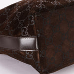 Gucci Monogram Suede Shoulder Bag