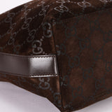 Gucci Monogram Suede Shoulder Bag
