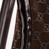 Gucci Monogram Suede Shoulder Bag