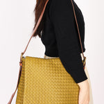 Bottega Veneta Intrecciato Messenger Bag Green