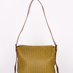 Bottega Veneta Intrecciato Messenger Bag Green