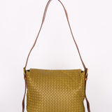 Bottega Veneta Intrecciato Messenger Bag Green