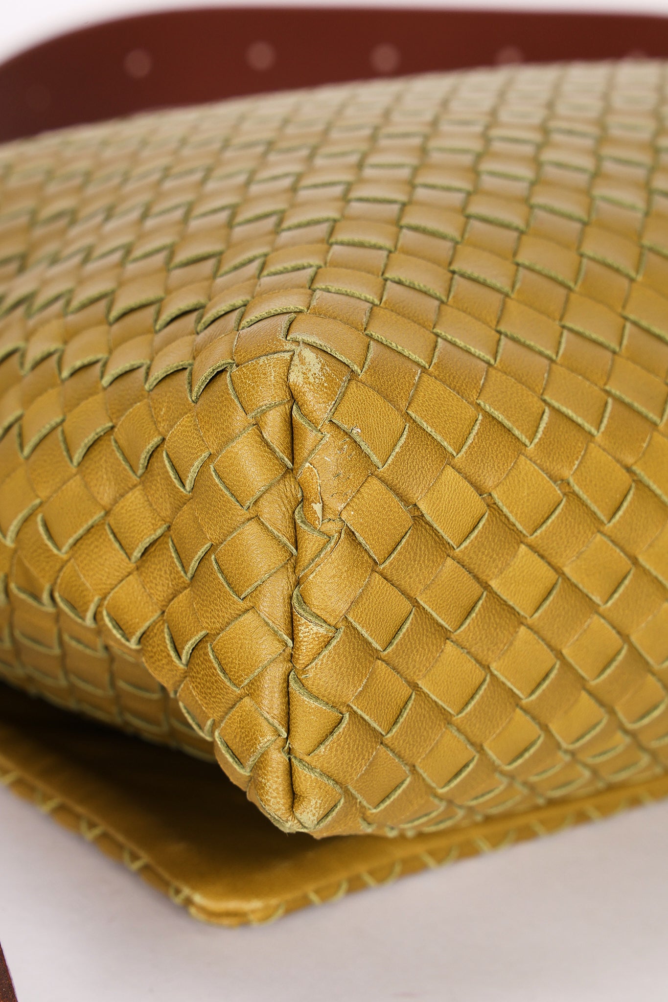 Bottega Veneta Intrecciato Messenger Bag Green