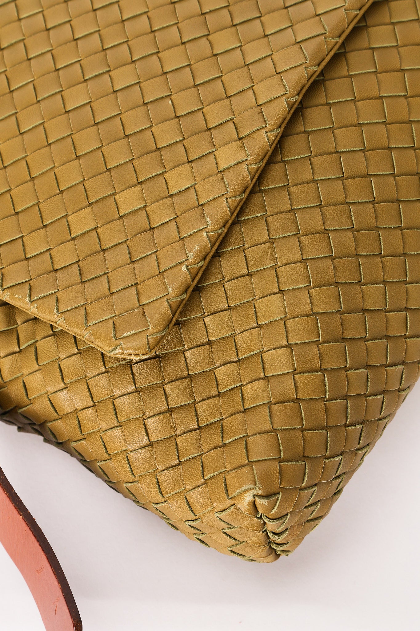 Bottega Veneta Intrecciato Messenger Bag Green