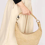 Gucci G Monogram Suede Shoulder Bag