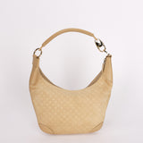Gucci G Monogram Suede Shoulder Bag