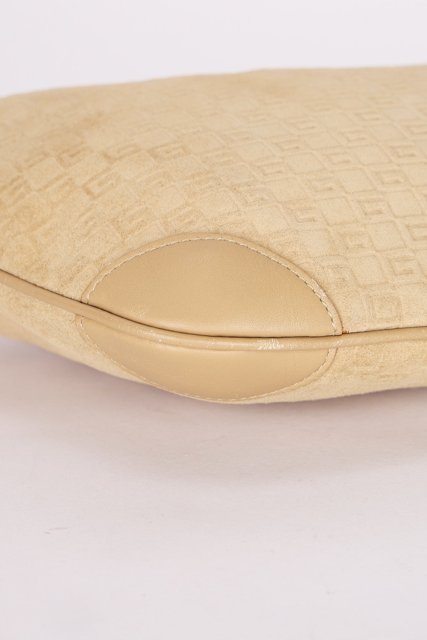 Gucci G Monogram Suede Shoulder Bag