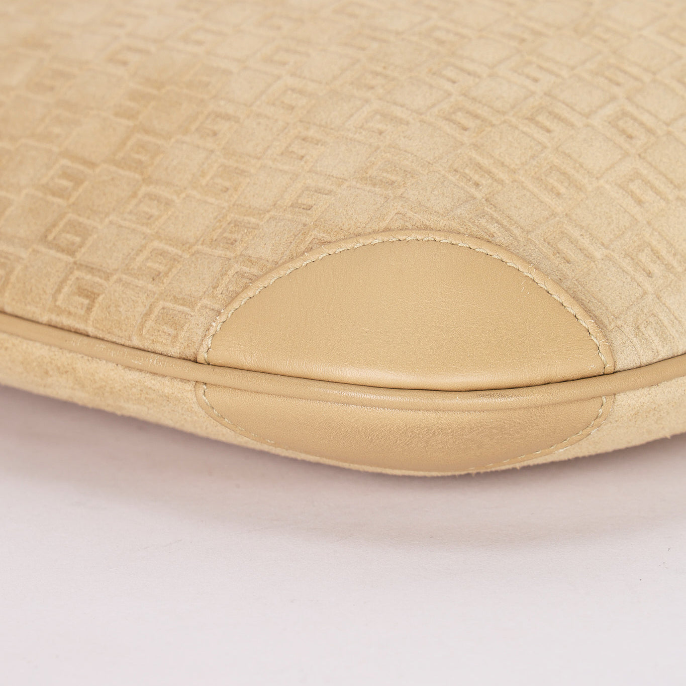 Gucci G Monogram Suede Shoulder Bag