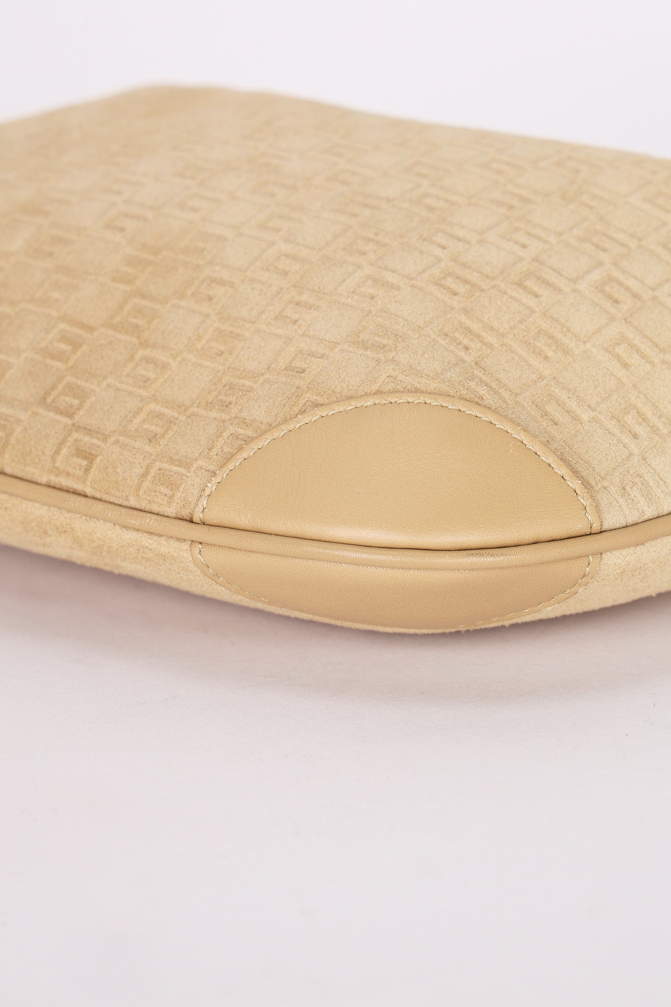 Gucci G Monogram Suede Shoulder Bag