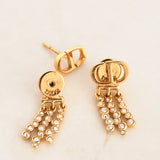 Dior CD Cascade Crystal Drop Earrings - Drop 80