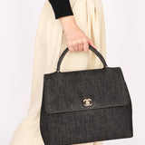 Chanel Denim Kelly Top Handle Bag 24K GP