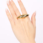 Gucci Duo Signet Script Statement Ring, Sizes 7 and 8