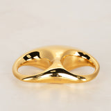 Gucci Duo Signet Script Statement Ring, Sizes 7 and 8