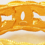 Chanel 1996 Brushed CC Beaded Bangle 24K GP