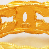 Chanel 1996 Brushed CC Beaded Bangle 24K GP