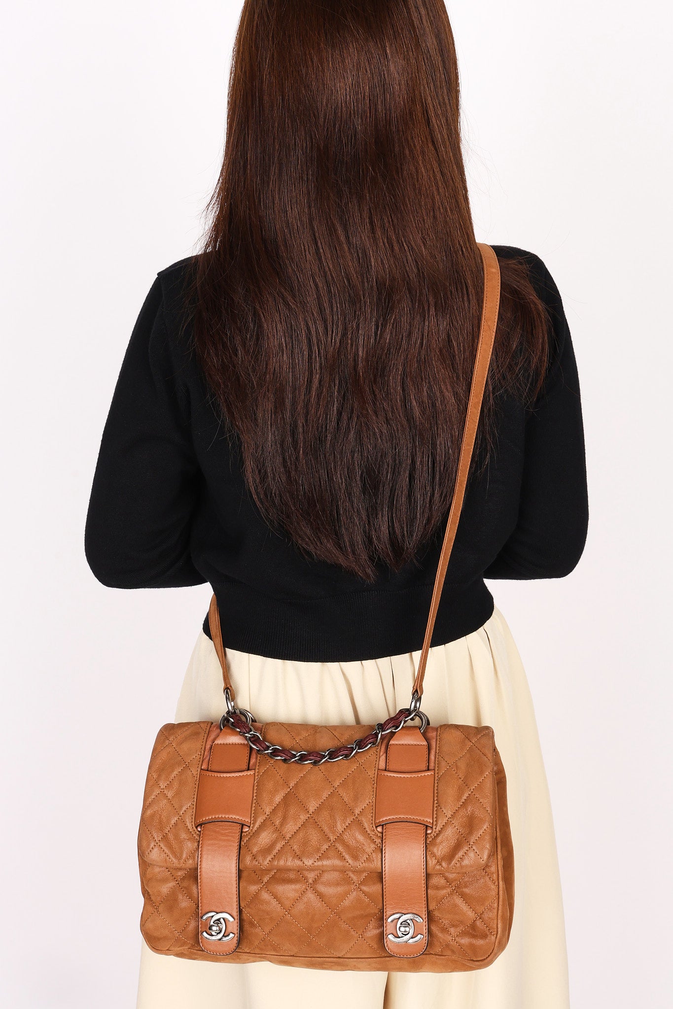 Chanel In the Mix Messenger Bag Tan Lambskin 2008 RHW