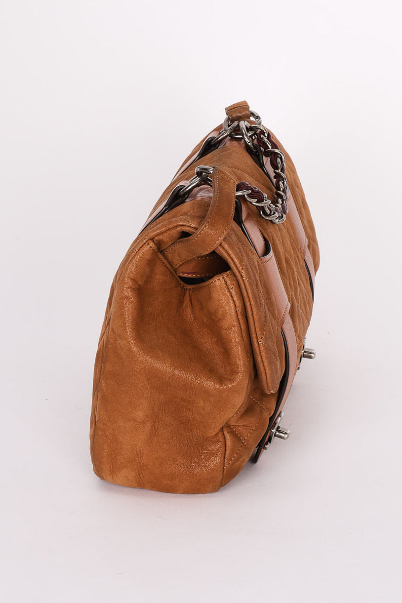 Chanel In the Mix Messenger Bag Tan Lambskin 2008 RHW