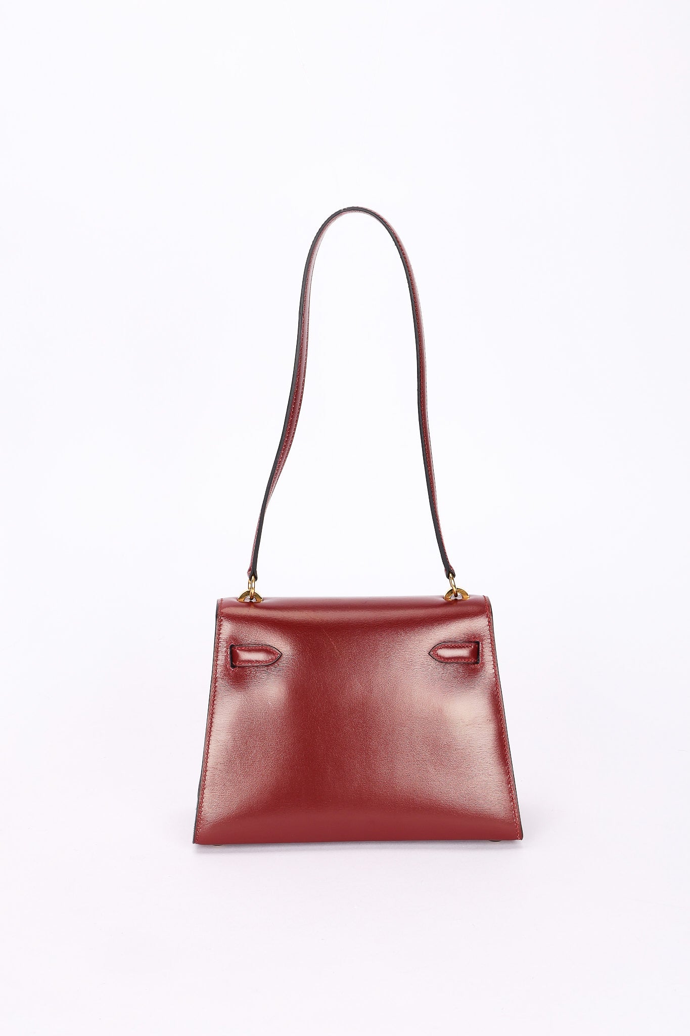 Hermès Mini Kelly Bordeaux Box 1984 GHW