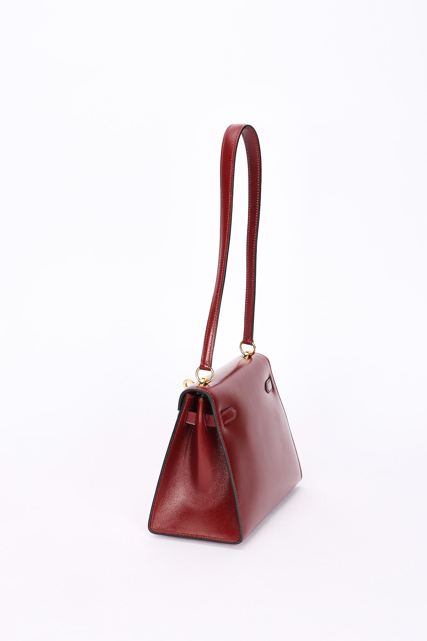 Hermès Mini Kelly Bordeaux Box 1984 GHW