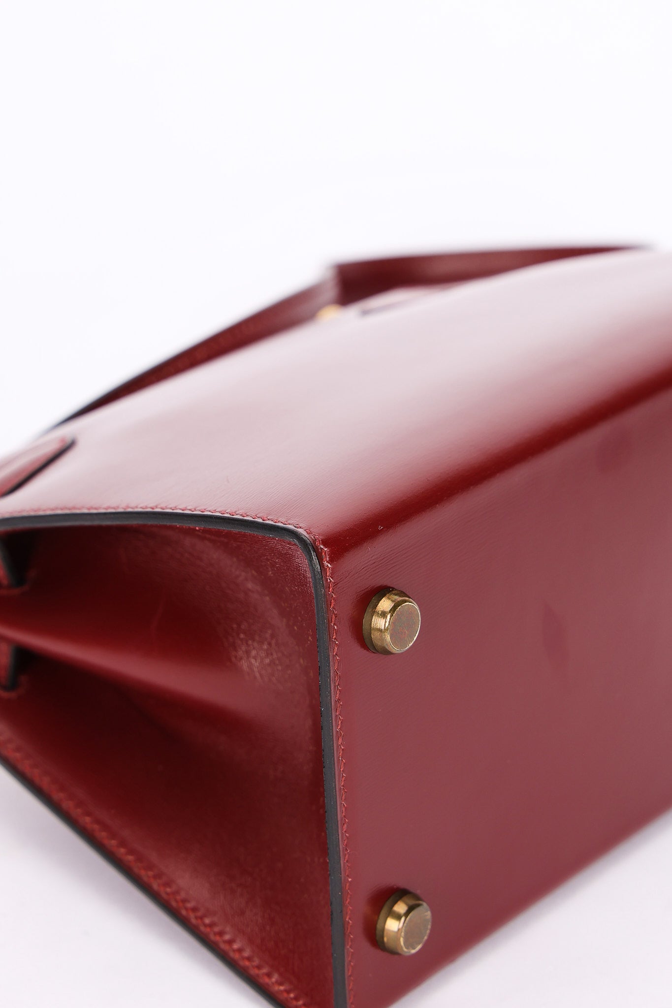 Hermès Mini Kelly Bordeaux Box 1984 GHW