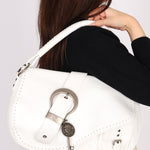 Christian Dior Whipstitch Gaucho Saddle Shoulder Bag