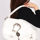 Christian Dior Whipstitch Gaucho Saddle Shoulder Bag