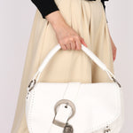 Christian Dior Whipstitch Gaucho Saddle Shoulder Bag
