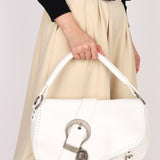 Christian Dior Whipstitch Gaucho Saddle Shoulder Bag