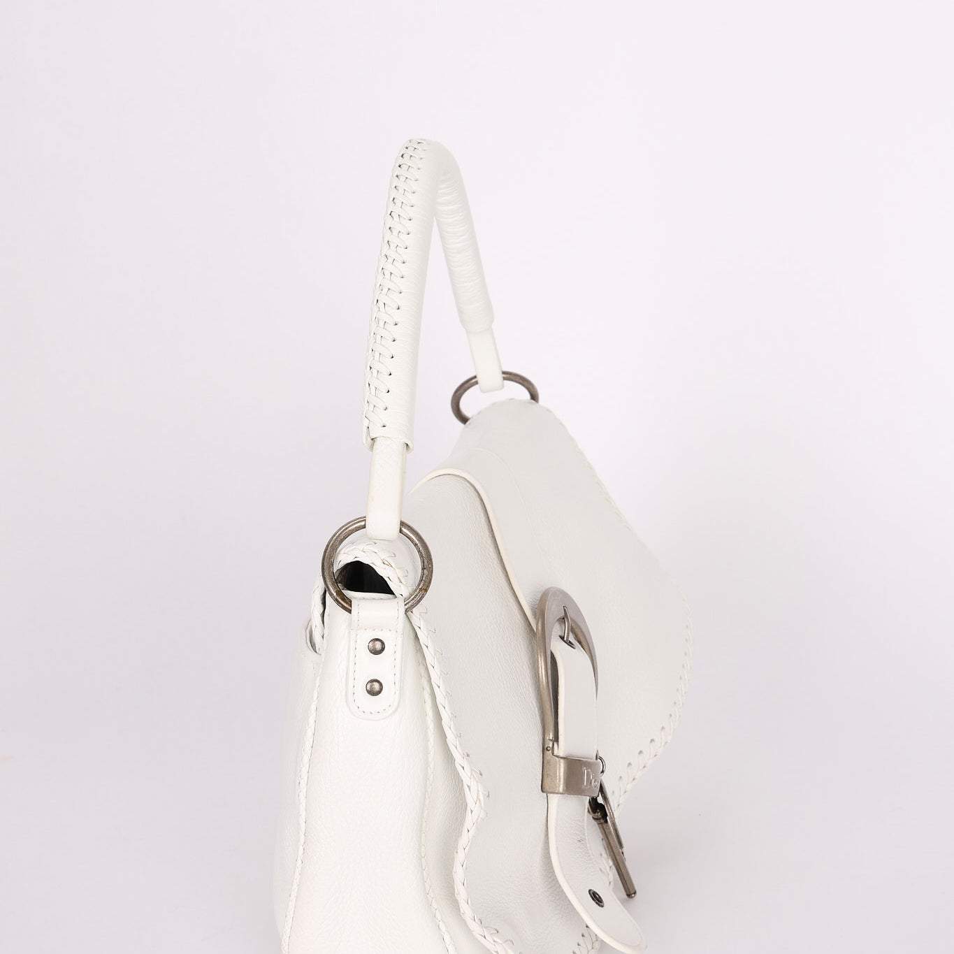Christian Dior Whipstitch Gaucho Saddle Shoulder Bag