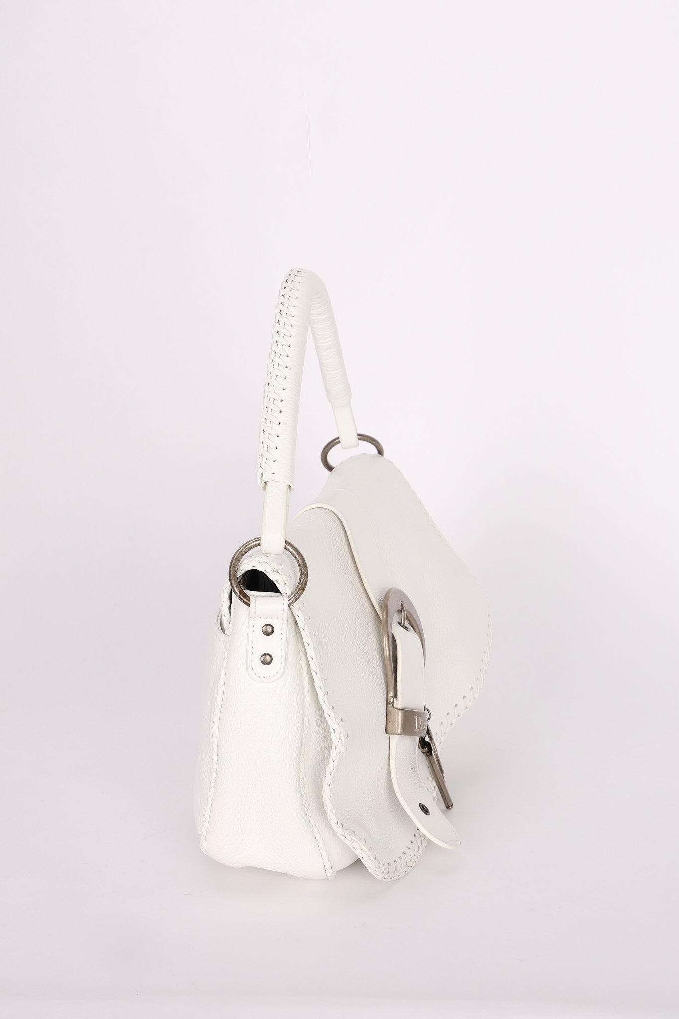 Christian Dior Whipstitch Gaucho Saddle Shoulder Bag