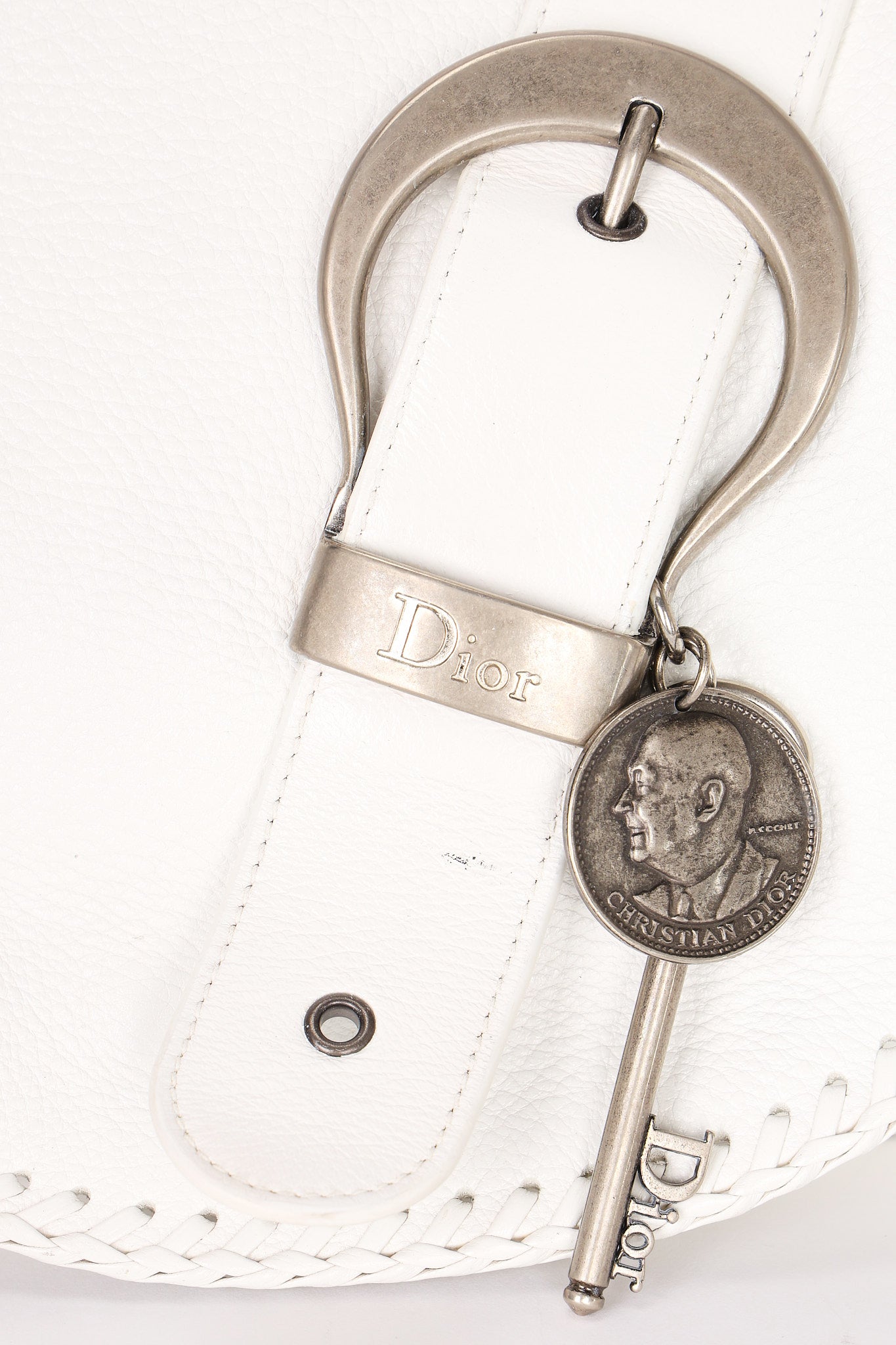 Christian Dior Whipstitch Gaucho Saddle Shoulder Bag