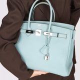 Hermès Birkin 35 Ciel Togo 2012 PHW