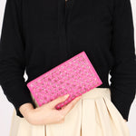Bottega Veneta Intrecciato Python Long Wallet