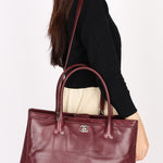 Chanel Medium Cerf Executive Tote Bordeaux Caviar SHW