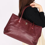 Chanel Medium Cerf Executive Tote Bordeaux Caviar SHW