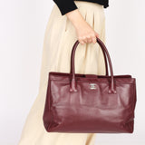 Chanel Medium Cerf Executive Tote Bordeaux Caviar SHW