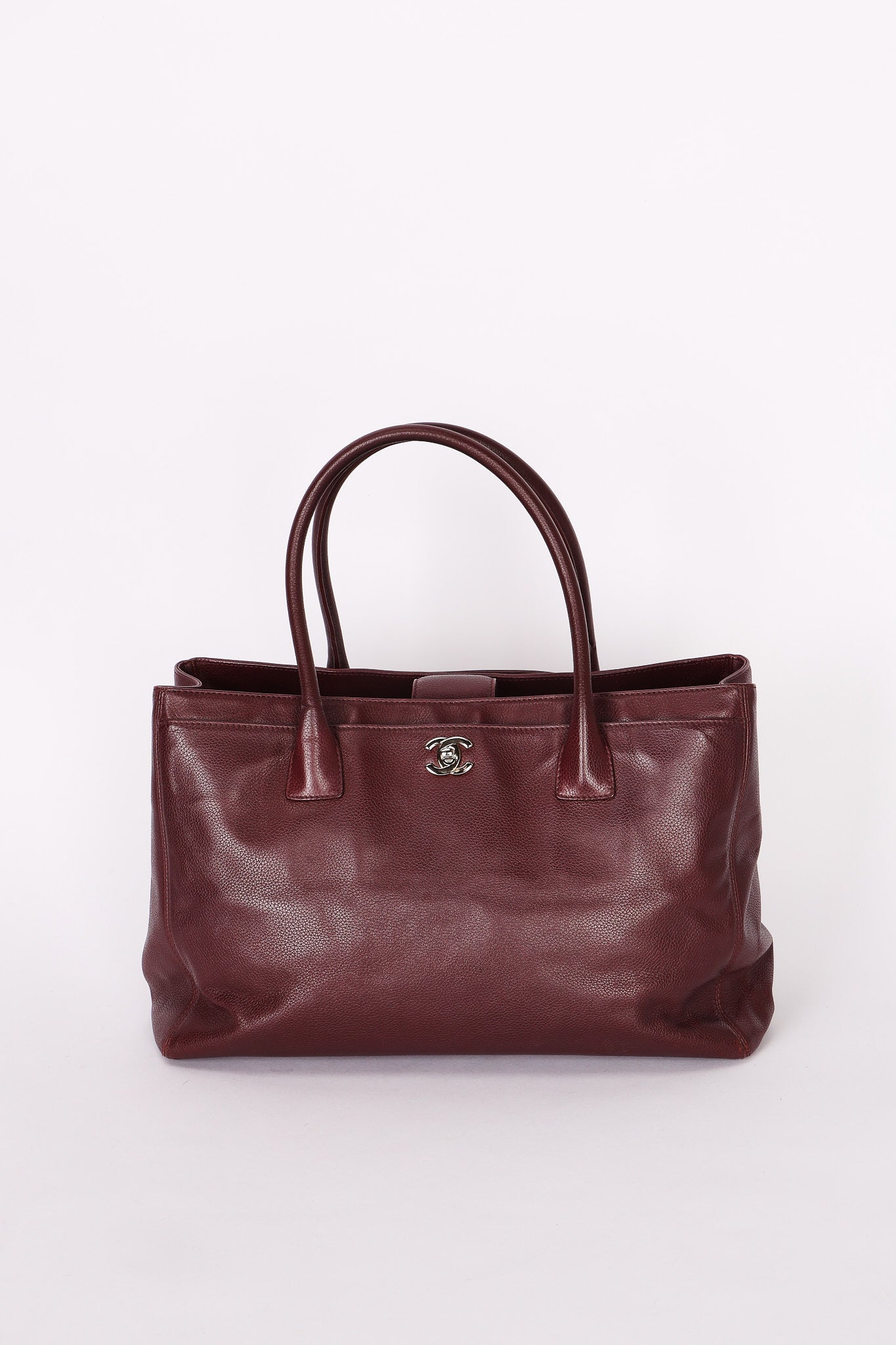 Chanel Medium Cerf Executive Tote Bordeaux Caviar SHW