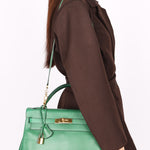 Hermès Kelly 32 (color + leather) GHW