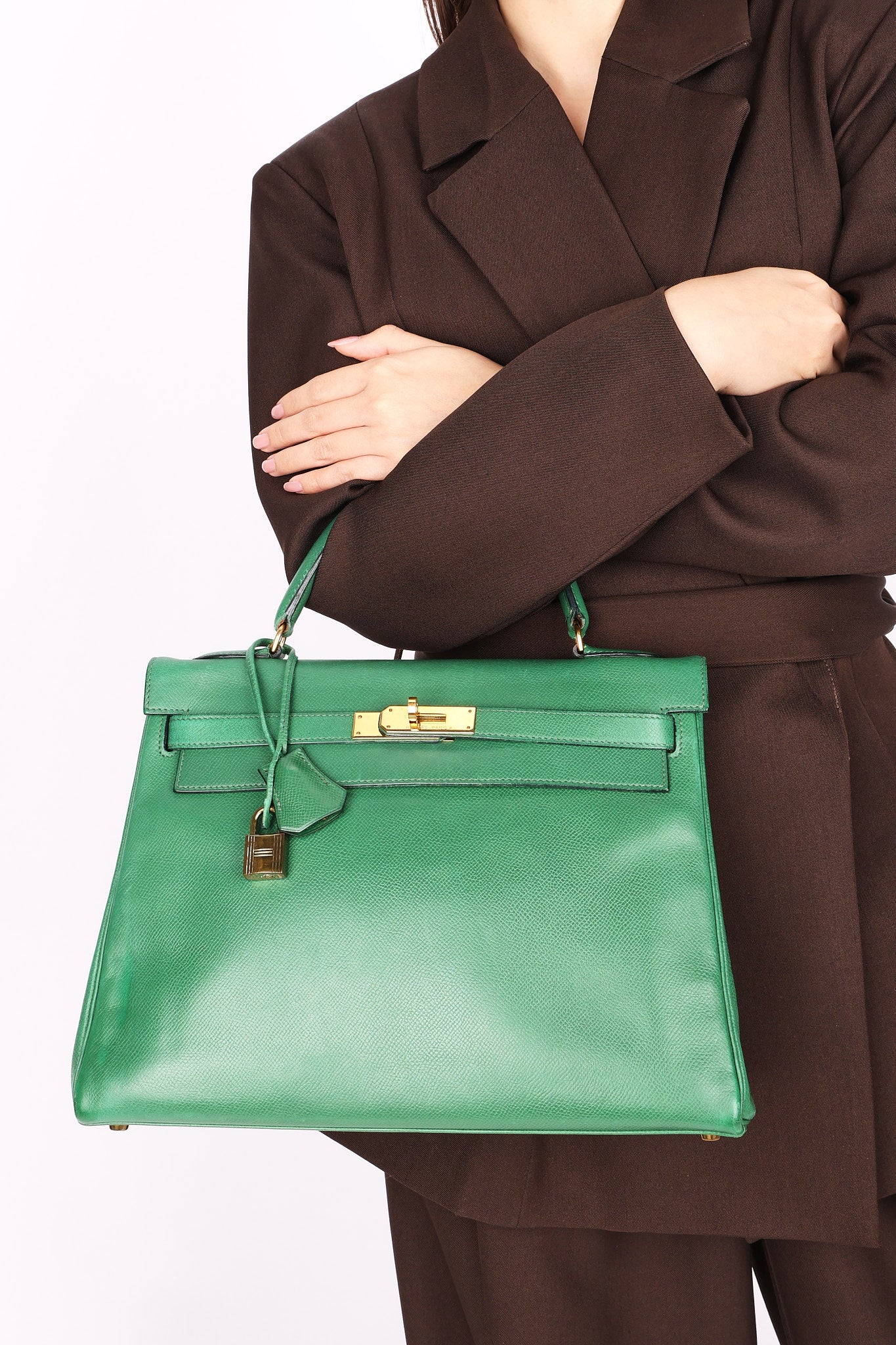 Hermès Kelly 32 (color + leather) GHW