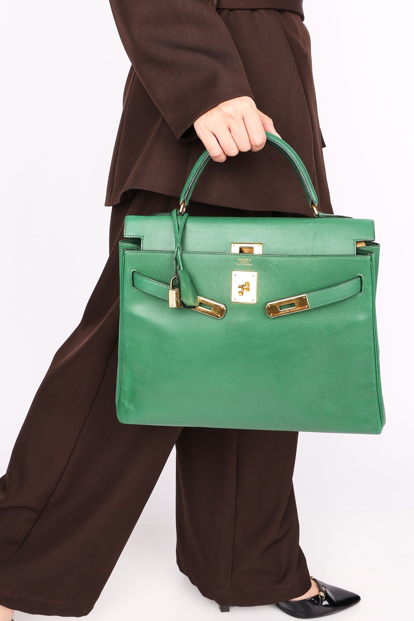 Hermès Kelly 32 (color + leather) GHW