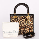 Dior Medium Leopard Print Ponyhair Lady