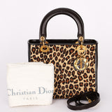 Dior Medium Leopard Print Ponyhair Lady