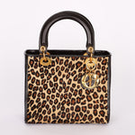 Dior Medium Leopard Print Ponyhair Lady