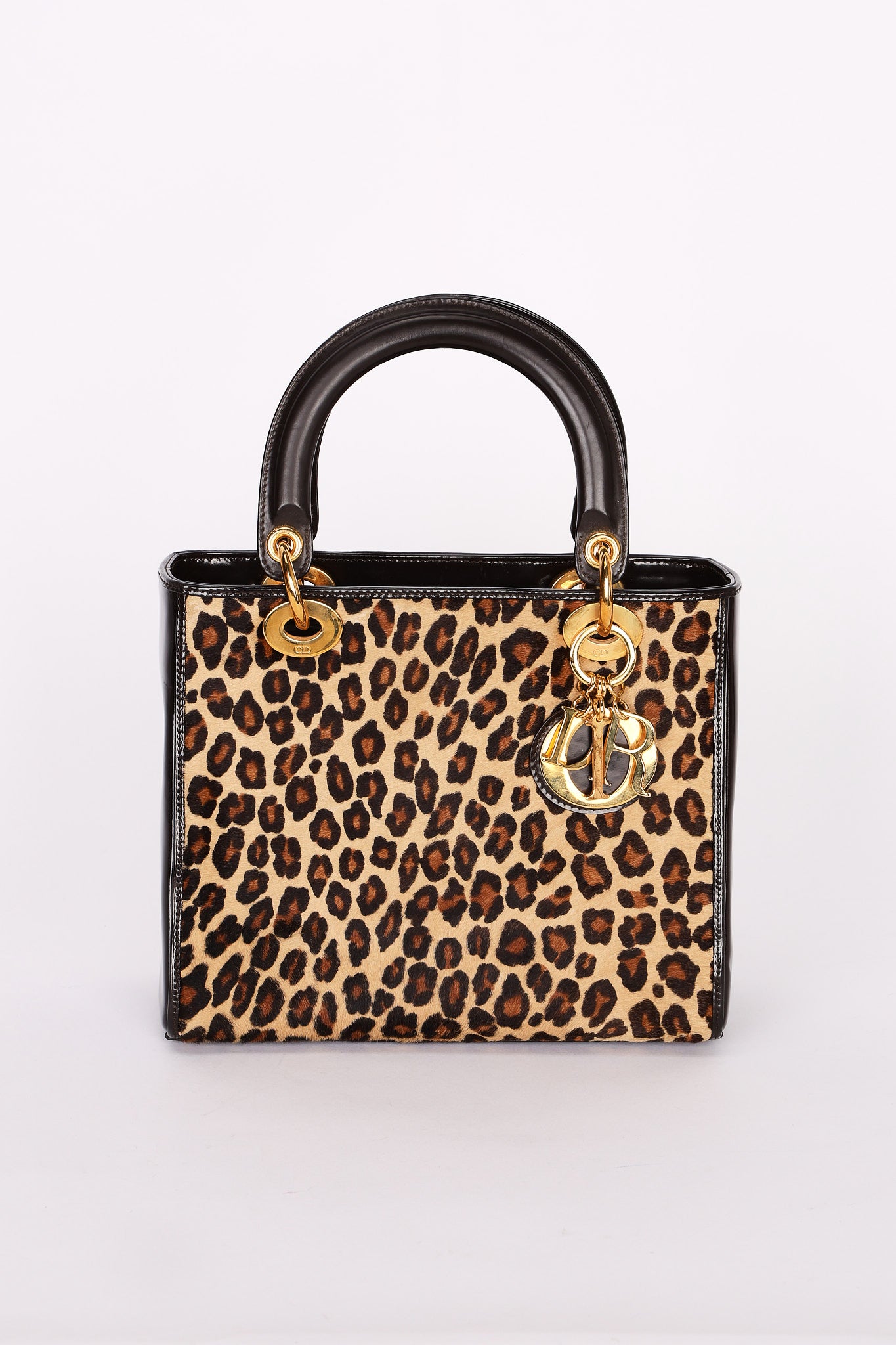 Dior Medium Leopard Print Ponyhair Lady