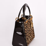 Dior Medium Leopard Print Ponyhair Lady